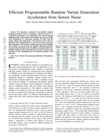 Efficient Programmable Random Variate Generation Accelerator from Sensor Noise