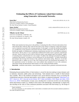 Estimating the Effects of Continuous-valued Interventions using Generative Adversarial Networks